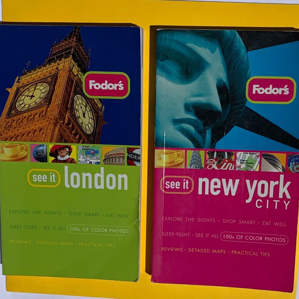 Fodor's NY & London Travel books - 2x